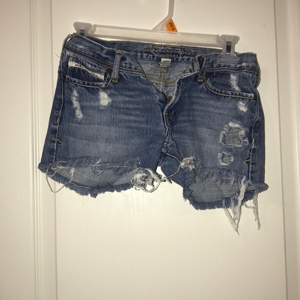 Abercrombie blue jean shorts